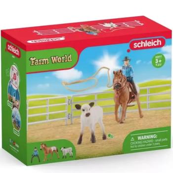 Schleich: Farm World - Lasszóverseny cowgirllel játékszett (42577) kép