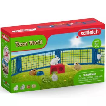 Schleich: Farm World - Otthon nyulaknak és tengerimalacoknak játékszett (42500) kép