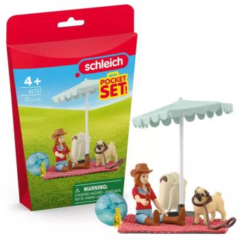 Schleich: Hannah és mopsz kutyusa kirándulása a tóhoz játékszett (42751) kép