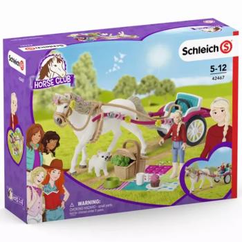 Schleich: Horse Club - Kocsi lovasbemutatóhoz piknikkel játékszett (42467) kép
