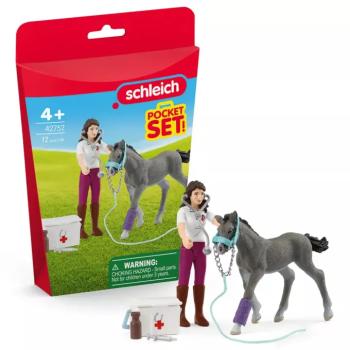 Schleich: Lóápolás Trakehner csikóval játékszett (42752) kép