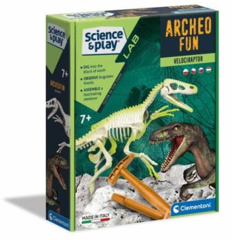 Science&Play: Archeofun Világító Velociraptor régész szett - Clementoni kép