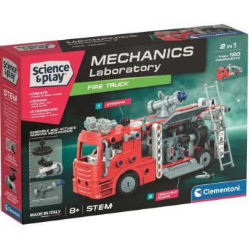 Science & Play: Mechanikai műhely - Tűzoltó autó építőkészlet - Clementoni kép