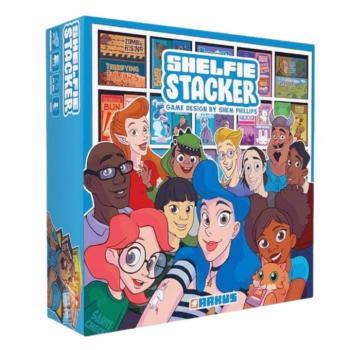 Shelfie Stacker társasjáték, angol nyelvű kép