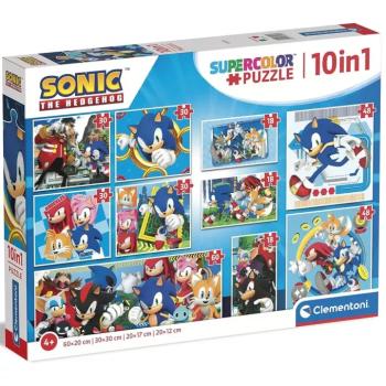 Sonic a sündisznó 10 az 1-ben supercolor puzzle - Clementoni kép
