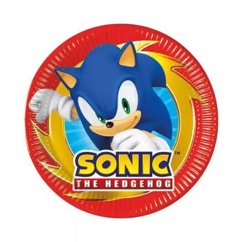 Sonic a sündisznó 8db-os papírtányér szett 20cm-es kép