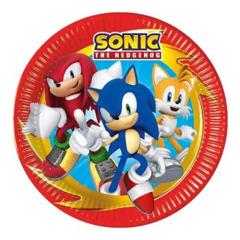 Sonic a sündisznó 8db-os papírtányér szett 23cm-es kép