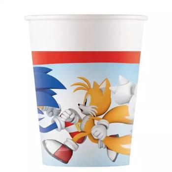 Sonic a sündisznó papírpohár 8db-os szett 200ml kép