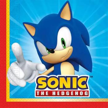 Sonic a sündisznó papírszalvéta szett – 2 rétegű, 33x33 cm, 20db kép