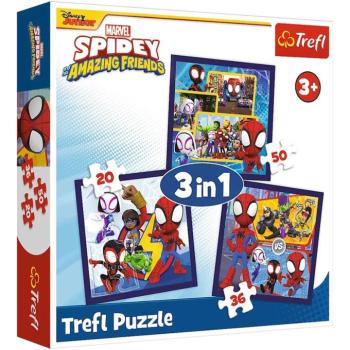 Spidey és barátai 3 az 1-ben 20-36-50db-os puzzle - Trefl kép