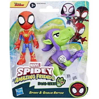 Spidey és csodálatos barátai: Póki és Goblin Dino-Háló Akciófigura Szett - Hasbro kép