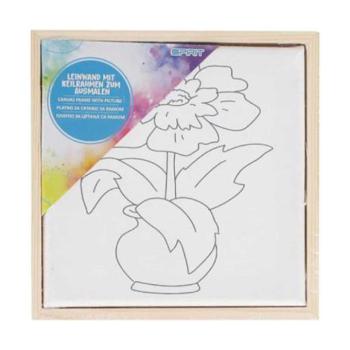 Spirit: Feszített virág mintás festővászon 15x15cm-es kép