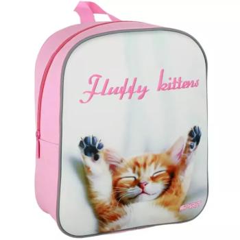 Spirit: Happy Kittens boldog cicás 3D mintás lekerekített ovis hátizsák 30x25x12cm kép