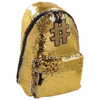 Spirit: Hashtag Gold flitteres iskolatáska, hátizsák 41x32x21cm kép