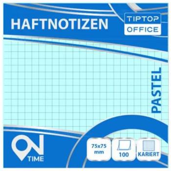 Spirit: Kockás pasztell kék 100 lapos öntapadós jegyzettömb 75x75mm kép