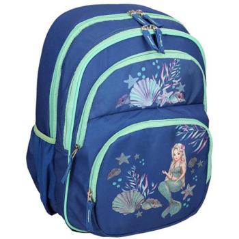 Spirit: Sellő mintás kék színű lekerekített ergonómikus iskolatáska 40x20x18cm kép