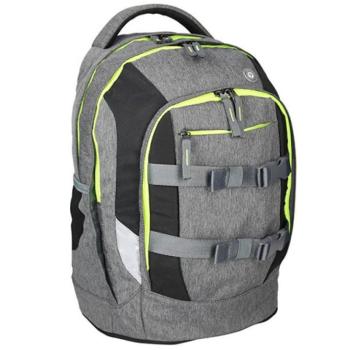 Spirit: Urban szürke-fekete-sárga ergonómikus iskolatáska, hátizsák 46x33x22cm kép