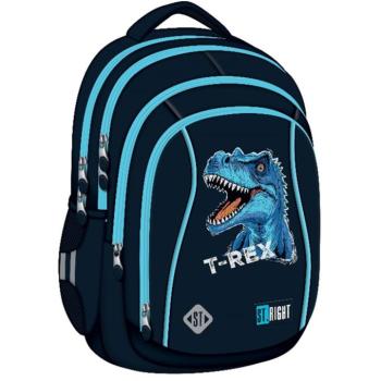 St.Right Kék T-Rex ergonomikus iskolatáska, hátizsák BP04 43x32x20cm kép