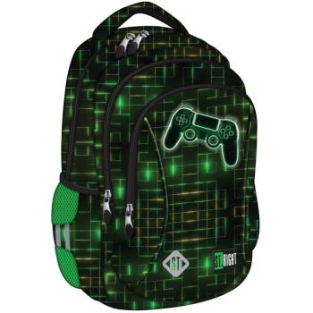 St.Right Neon gamer kontroller mintás iskolatáska, hátizsák BP26 39x27x17cm kép