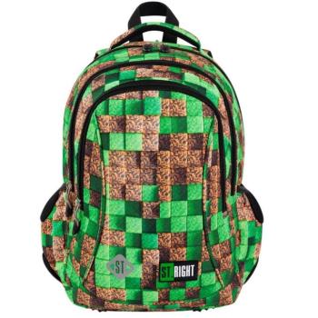 St.Right Pixel Cubes háromrekeszes ergonomikus iskolatáska, hátizsák BP26 39x27x17cm kép