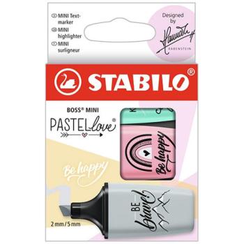 Stabilo: Boss Mini Pastellove szövegkiemelő készlet 3db-os kép
