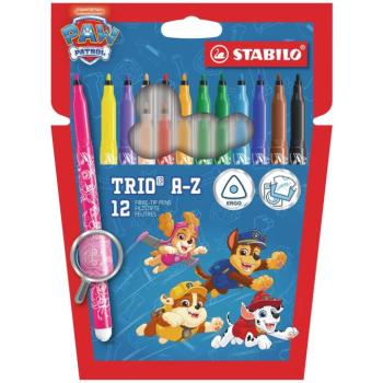 Stabilo: Mancs őrjárat Trio A-Z háromszögletű filctoll 12db-os szett kép