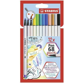Stabilo: Pen 68 brush ecsetfilc készlet 12db-os kép