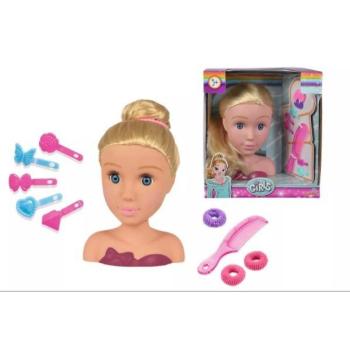 Szőke fodrászolható babafej kiegészítőkkel - Simba Toys kép