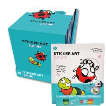 Sticker Art: Katica és hernyó színezhető matrica szett - Comansi kép