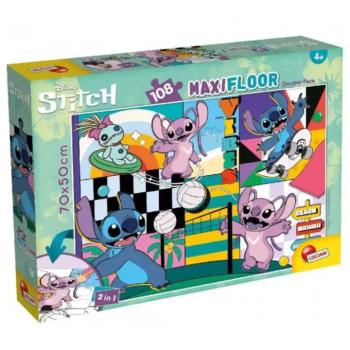 Stitch 2 az 1-ben 108db-os puzzle és színező 70x50cm - Lisciani kép