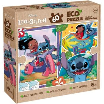 Stitch 2 az 1-ben 60db-os Eco puzzle és színező 70x50cm - Lisciani kép
