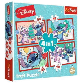 Stitch 4 az 1-ben 35-48-54-70db-os puzzle Trefl kép