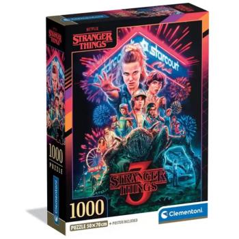 Stranger Things 3. évad 1000 db-os puzzle poszterrel - Clementoni kép