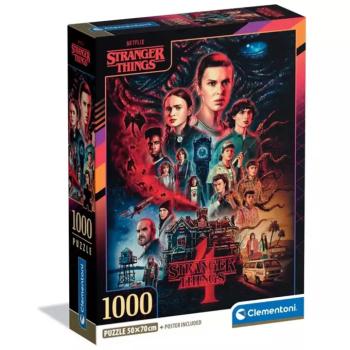 Stranger Things 4. évad 1000 db-os puzzle poszterrel - Clementoni kép