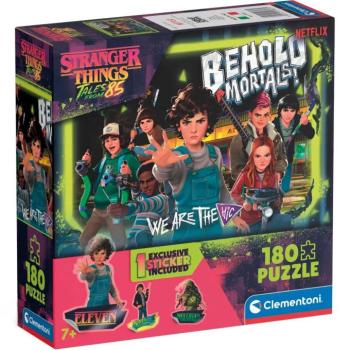 Stranger Things Harc a szörnyek ellen 180 db-os puzzle matricával – Clementoni kép