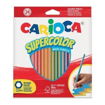 Supercolor színes ceruza 24db-os szett - Carioca kép