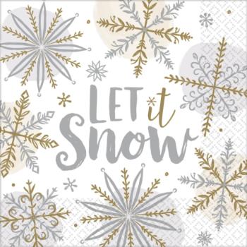 Szalvéták - Let it snow 33 x 33 cm kép