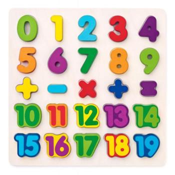 Számok fa formapuzzle 25db-os - Woodyland kép