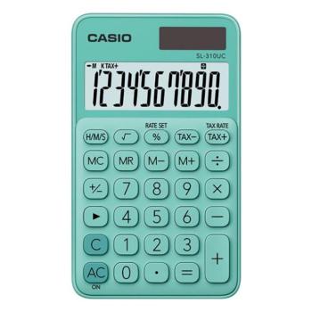 Számológép zseb CASIO SL 310 UC 10 digit zöld kép