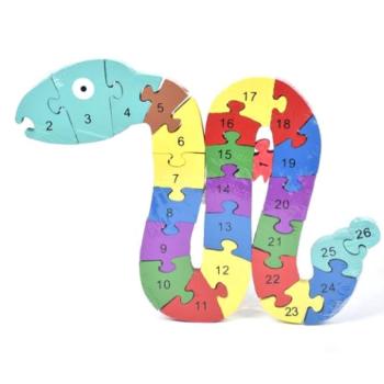 ABC - 123 kígyós fa oktató puzzle kép
