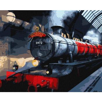 Számozott kifestő - Harry Potter: Roxfort Expressz extra metál színekkel ©Warner Bros. 40 x 50 cm kép