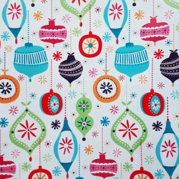 Színes díszek mintás csomagolópapír 200x70cm kép