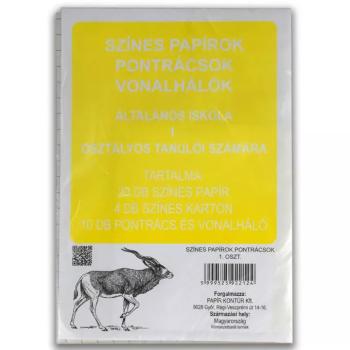 Színes papírok, pontrácsok és vonalhálók 1.osztály kép