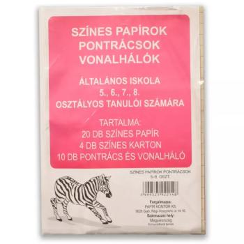 Színes papírok, pontrácsok és vonalhálók 5-8.osztály kép