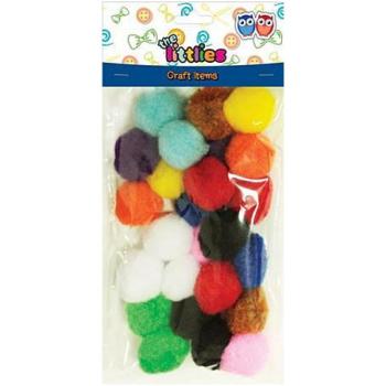 Színes pompon szett 25mm 25db kép
