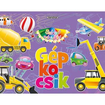Színező matricákkal - Gépkocsik matricásfüzet kép