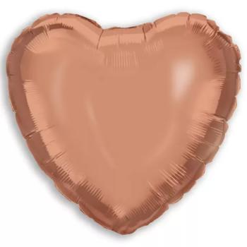 Szív alakú fólia lufi – rose gold 46cm kép