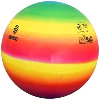 Szivárványmintás BioBall gumilabda 23cm kép