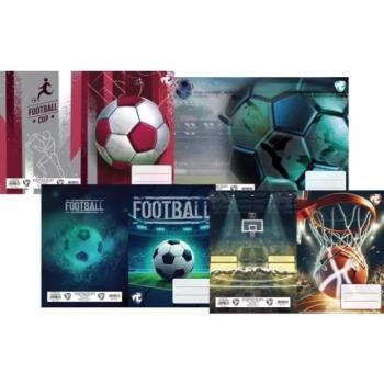T-Creative: Sport mintás betétes füzeborító - A/5-ös, 1 db, többféle