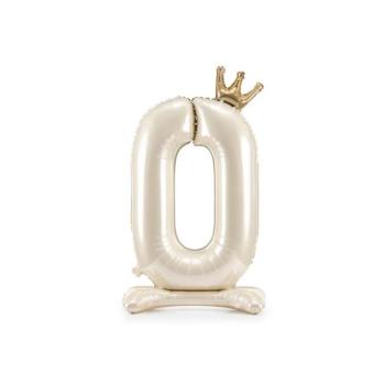 Talpas álló fólia lufi 0 - Satin cream 84 cm kép